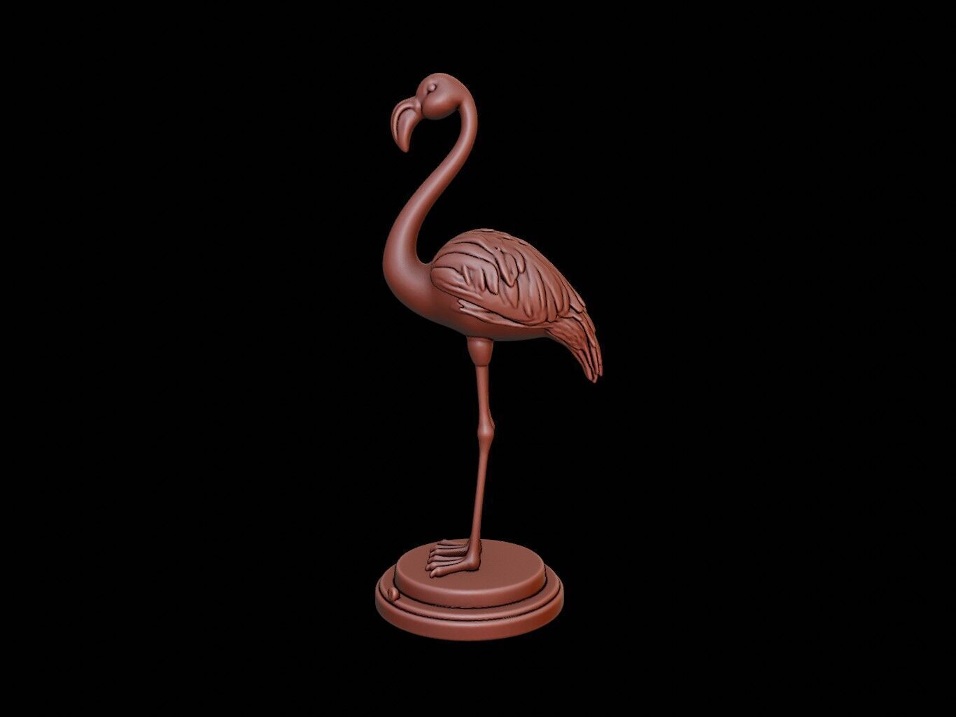 Flamingo Animal Figure Printable 3D print model_2