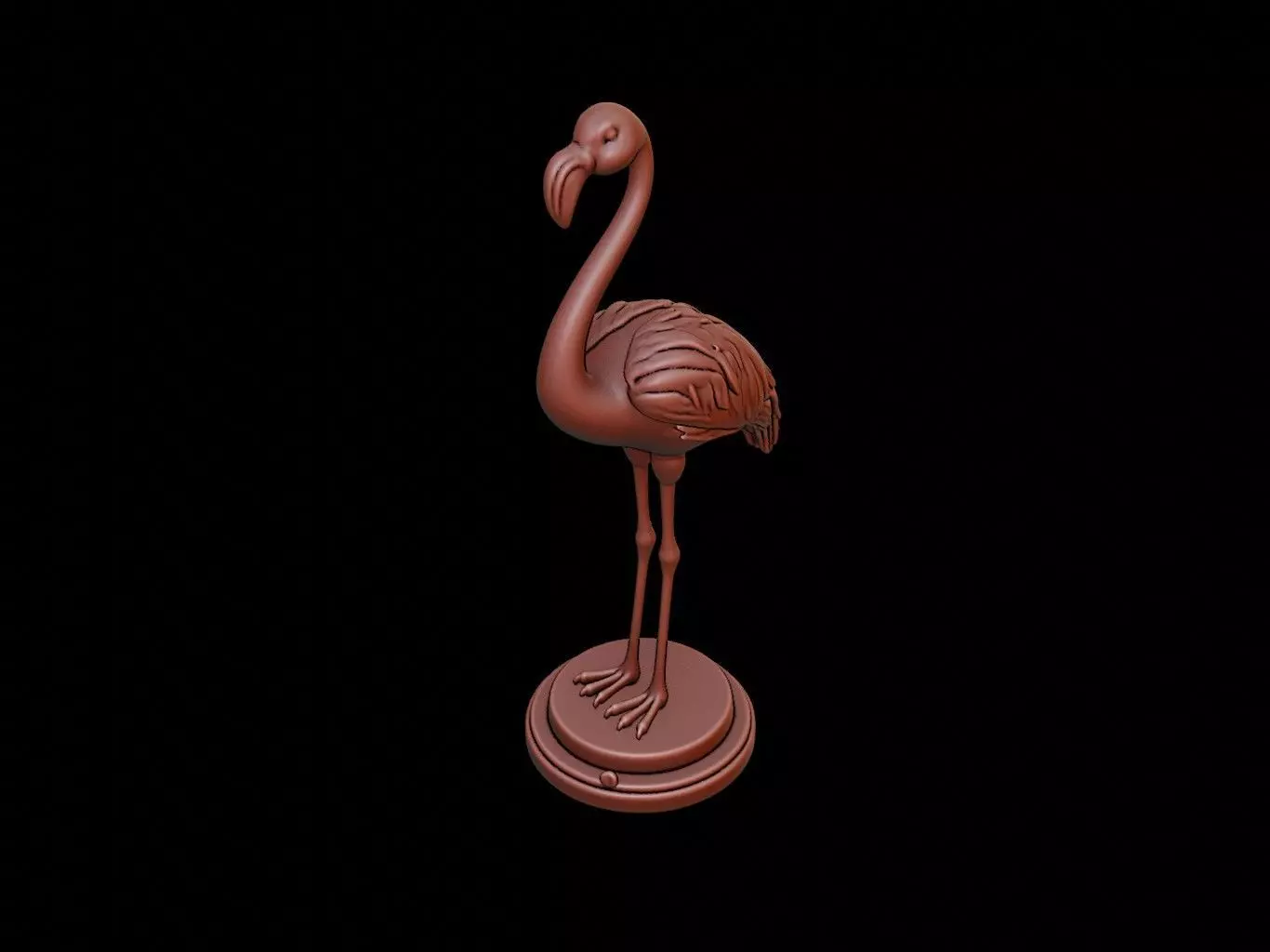Flamingo Animal Figure Printable 3D print model_0