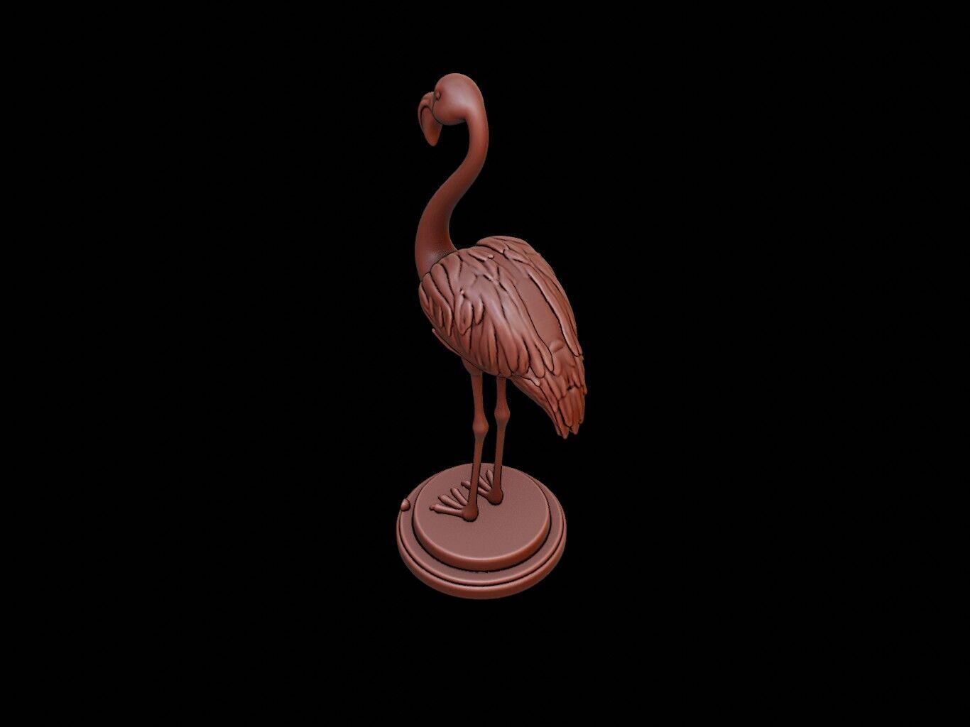 Flamingo Animal Figure Printable 3D print model_1