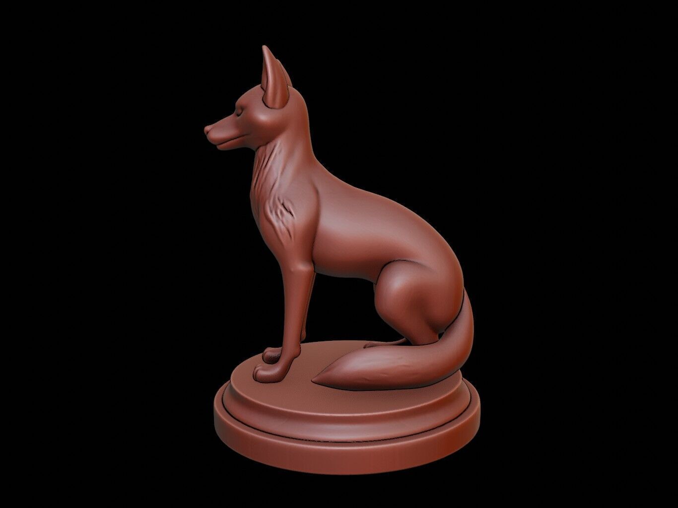 Fox Animal Figure Printable 3D print model_2