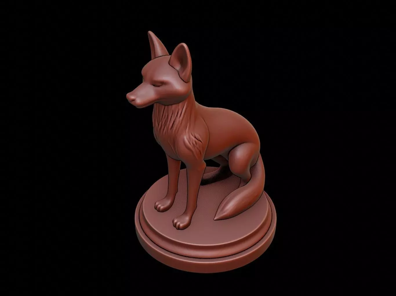 Fox Animal Figure Printable 3D print model_0