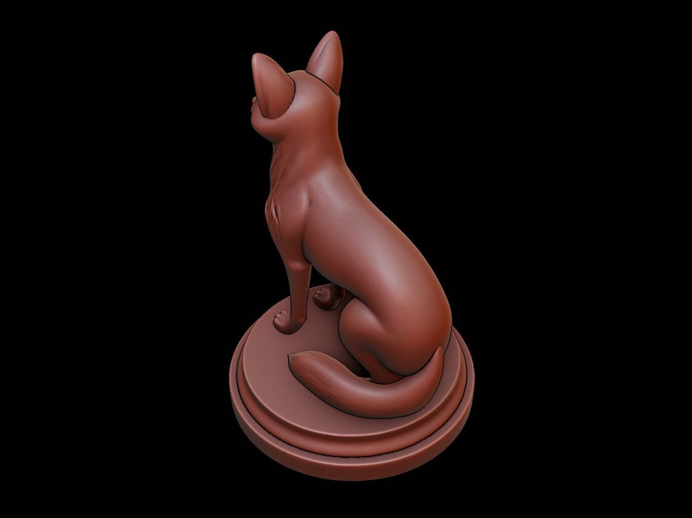 Fox Animal Figure Printable 3D print model_1