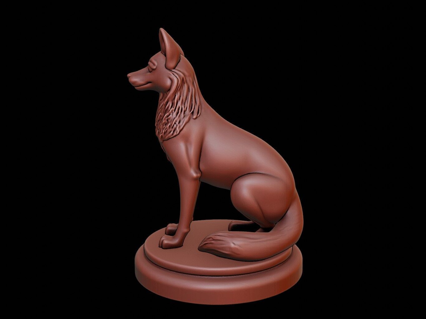 Fox Animal Figure Printable 3D print model_2