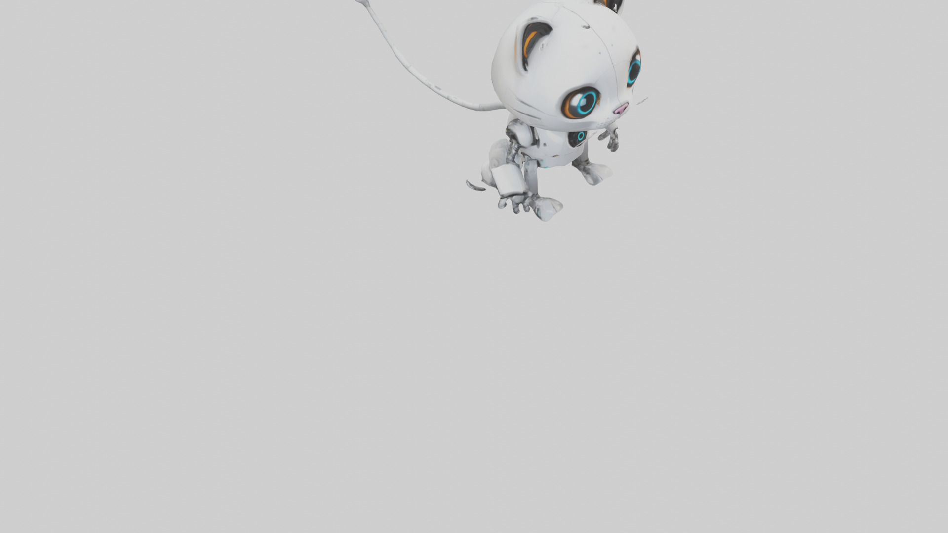 Cartoon Robot Cat model 3D model_9