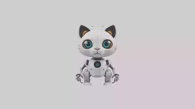 Cartoon Robot Cat model