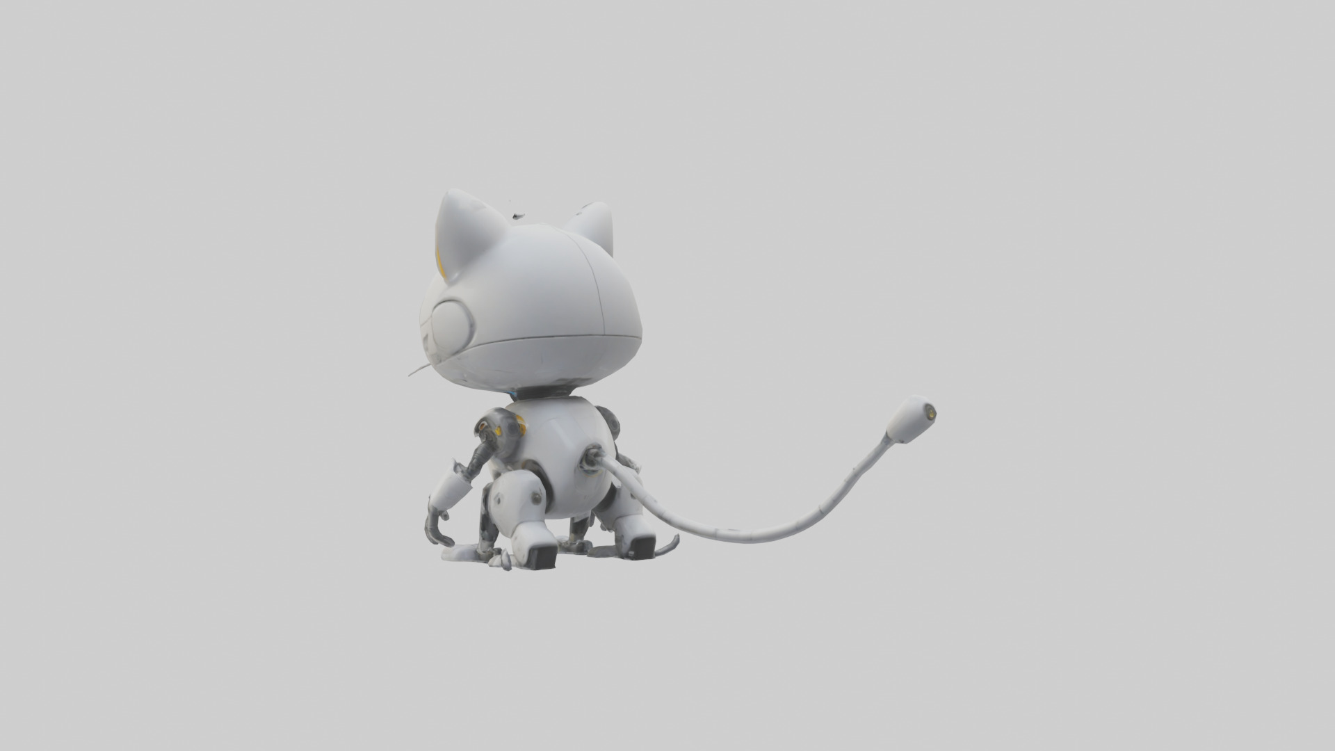 Cartoon Robot Cat model 3D model_4