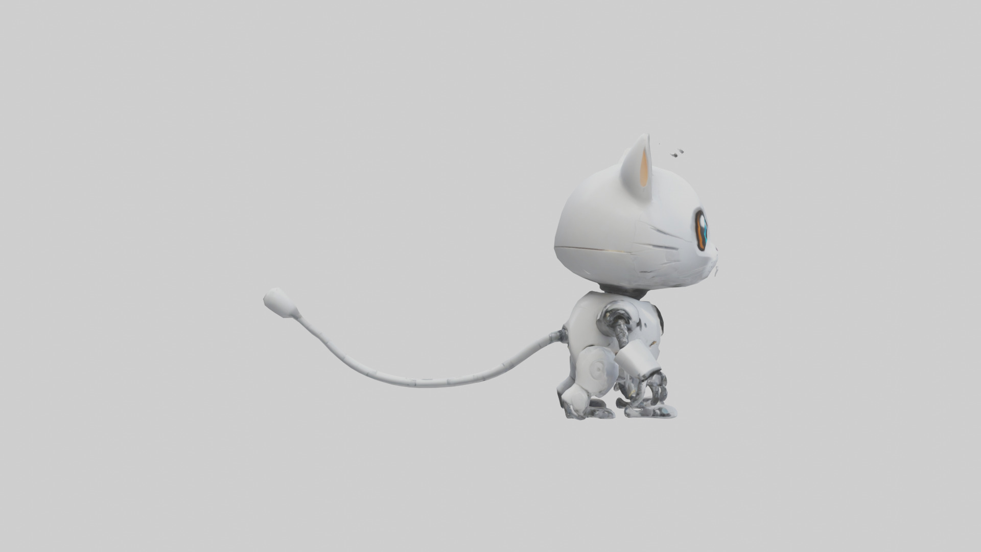 Cartoon Robot Cat model 3D model_13
