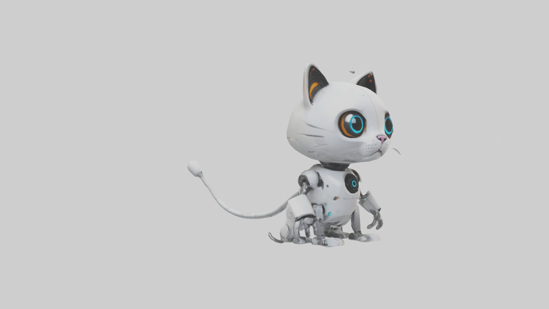 Cartoon Robot Cat model 3D model_11