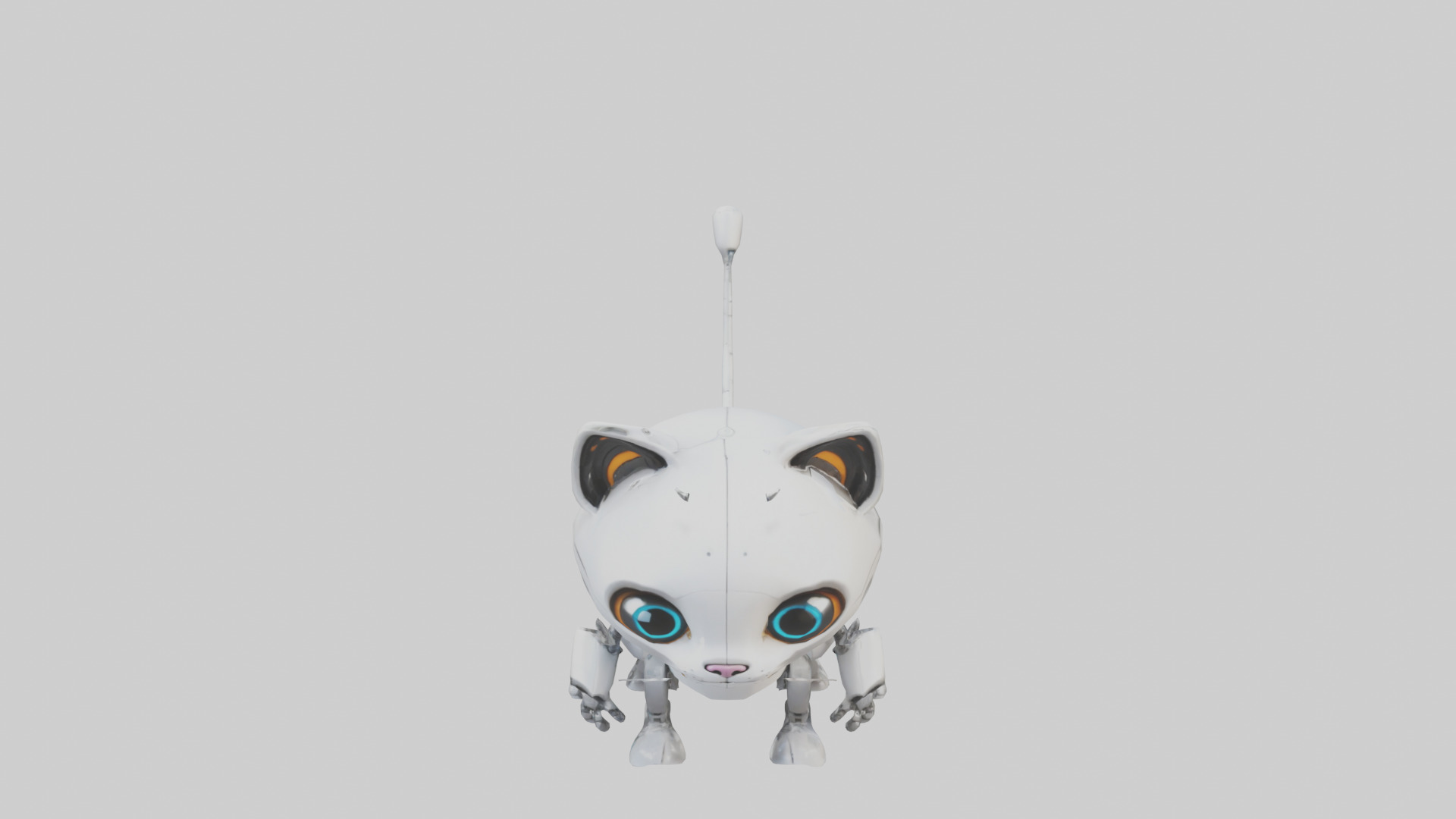 Cartoon Robot Cat model 3D model_16