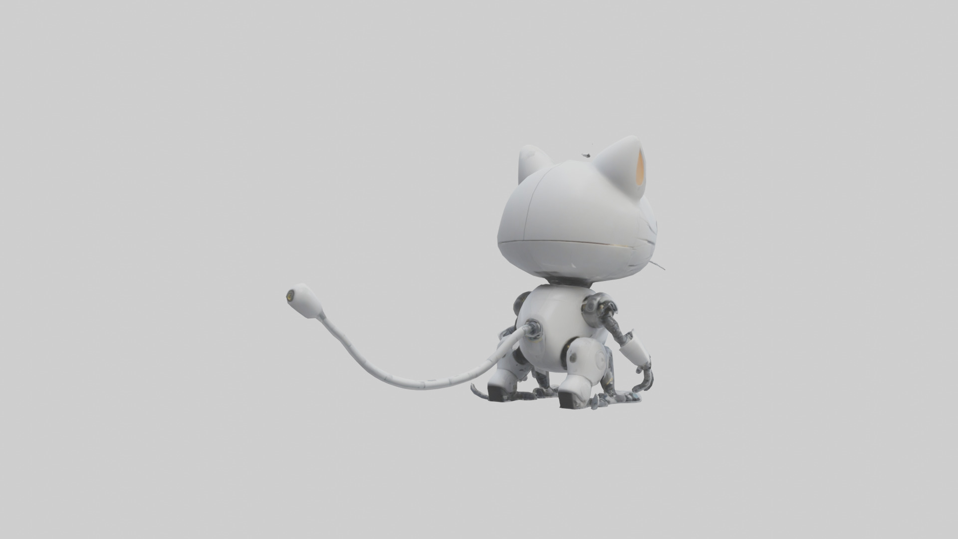 Cartoon Robot Cat model 3D model_5