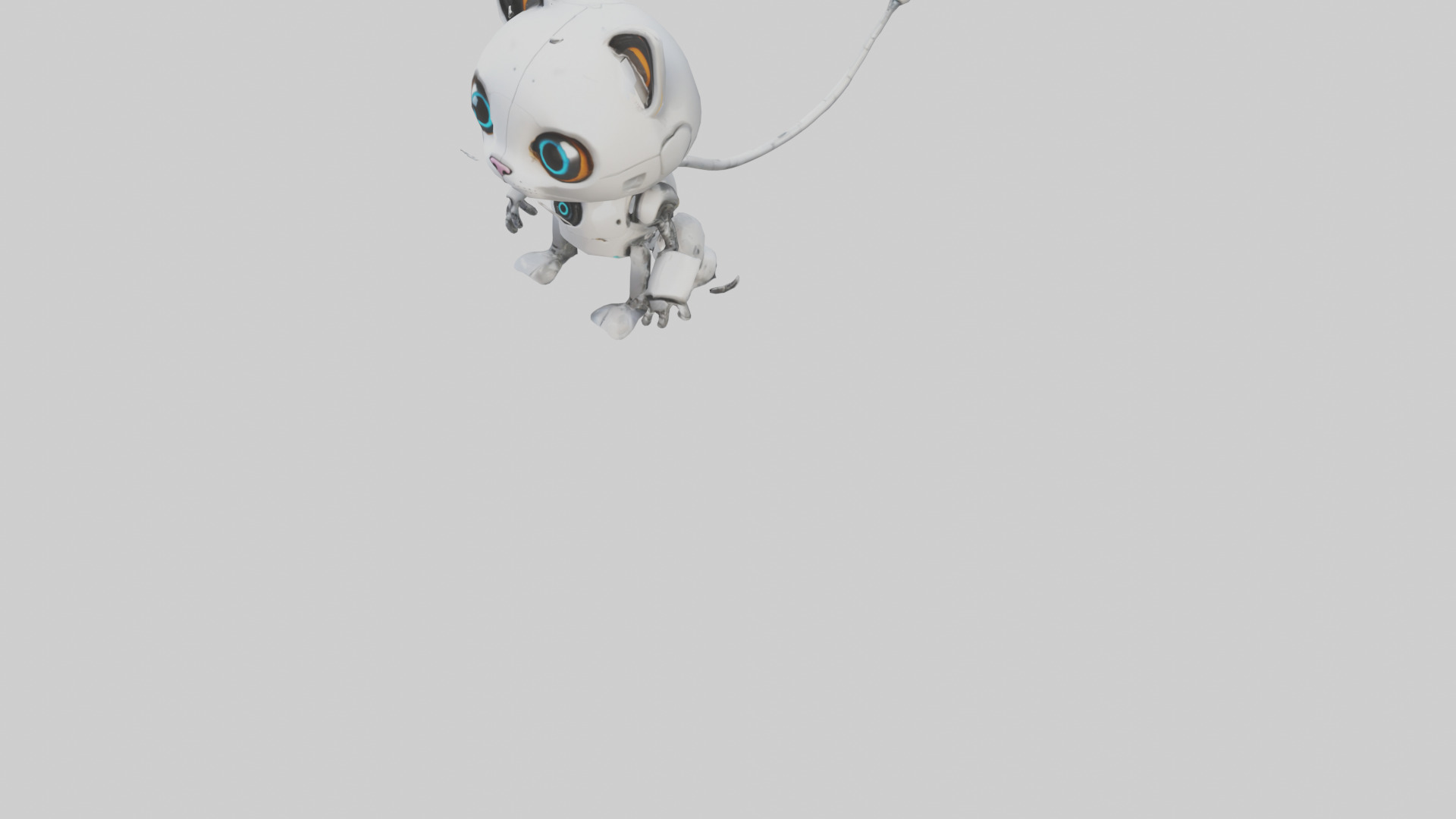 Cartoon Robot Cat model 3D model_8