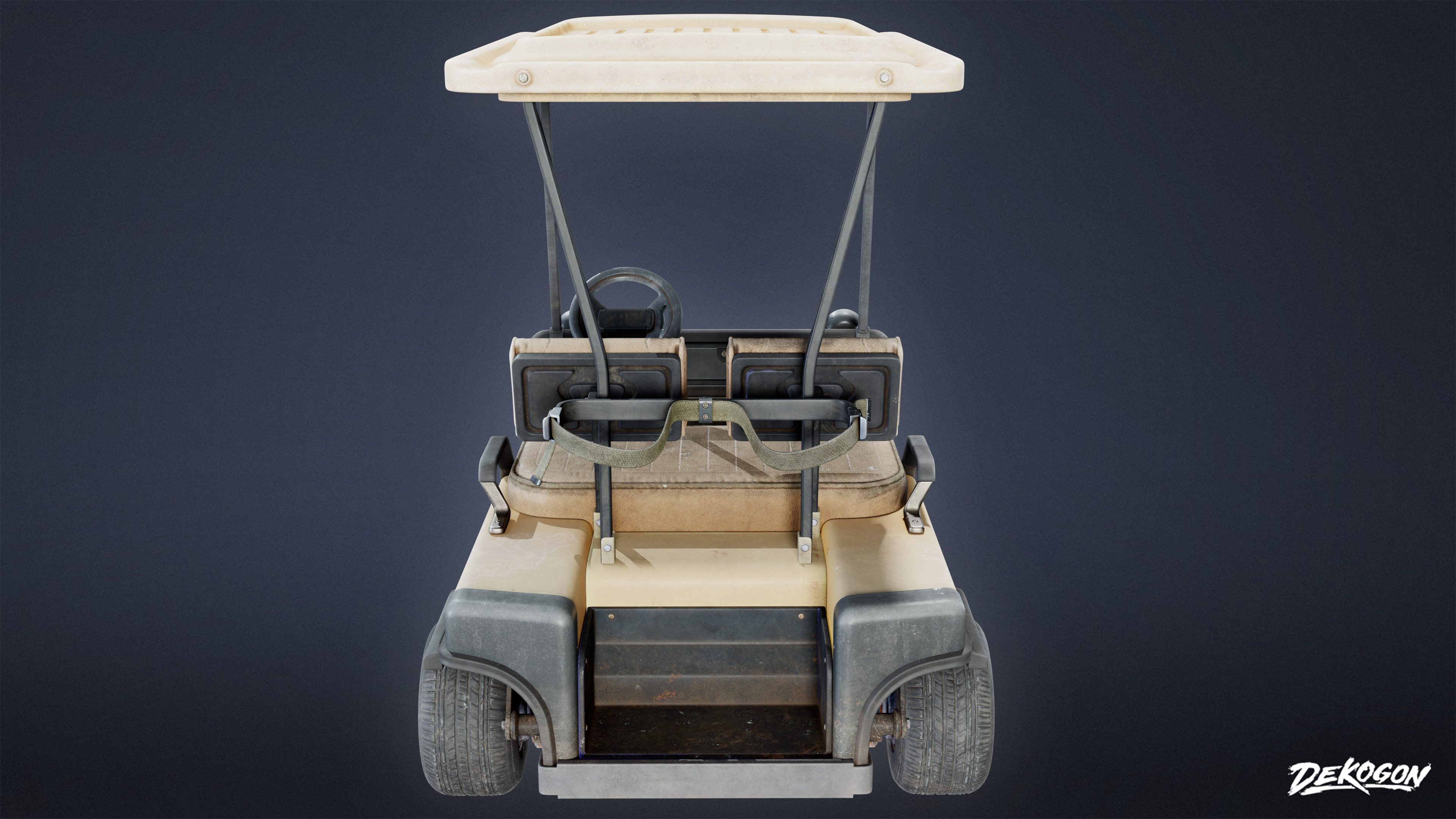 VEHICLES - Golf Cart 01 - LOW POLY AND NANITE Low-poly 3D model_4