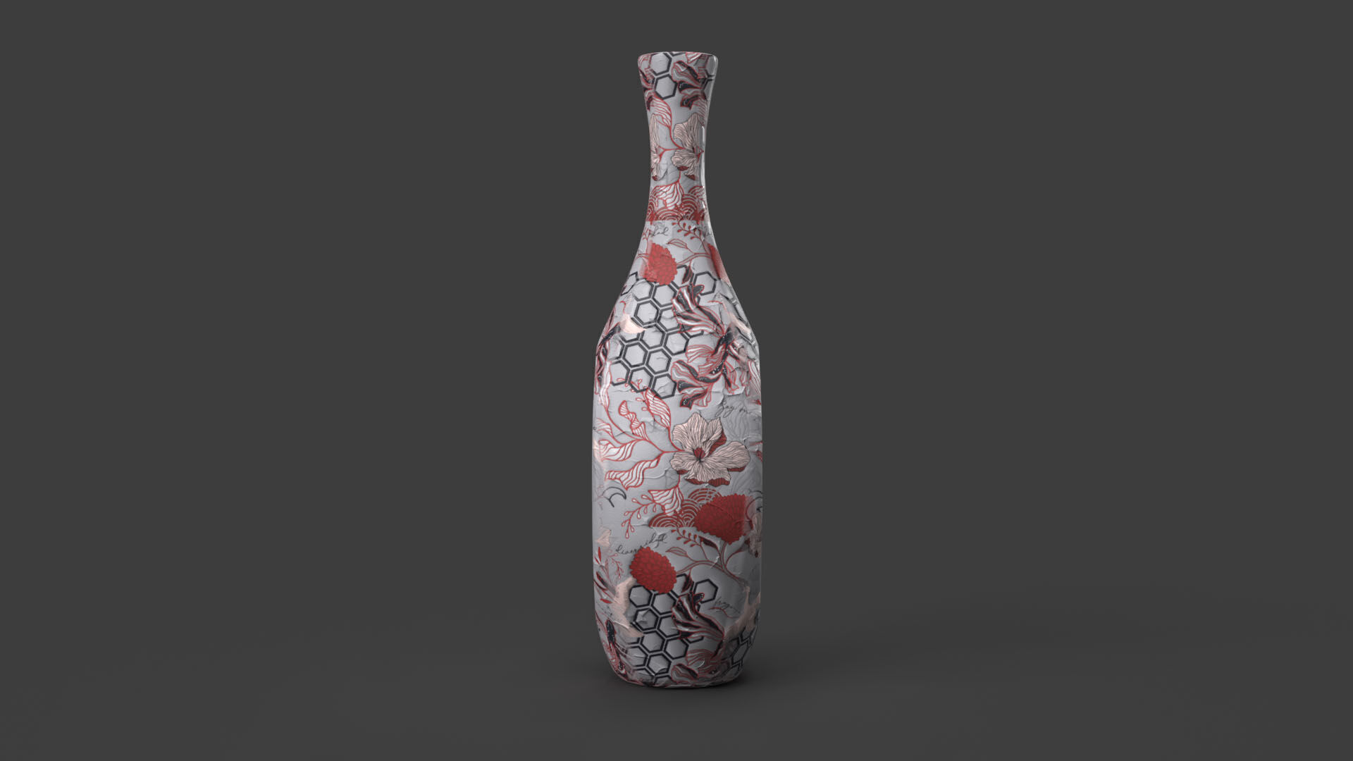 Painted Vase Low-poly 3D model_6