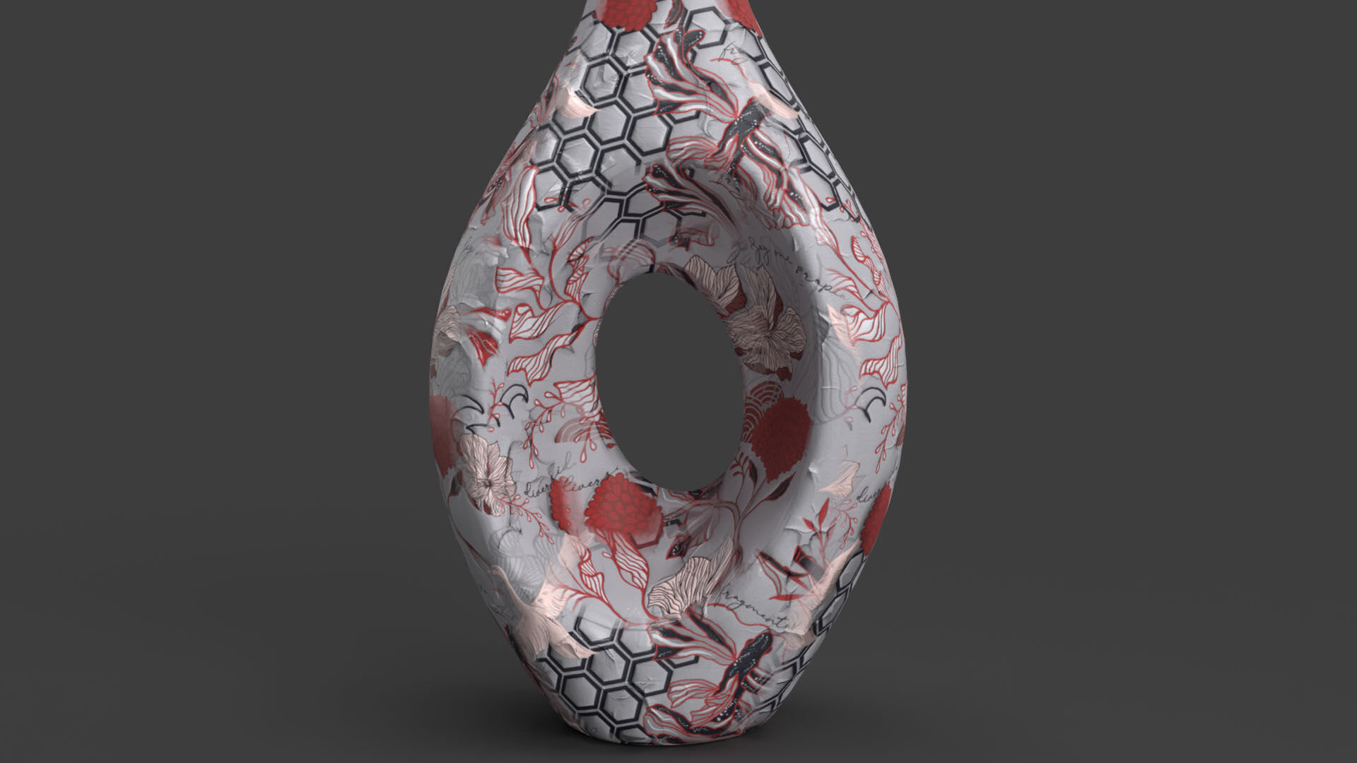 Painted Vase Low-poly 3D model_1