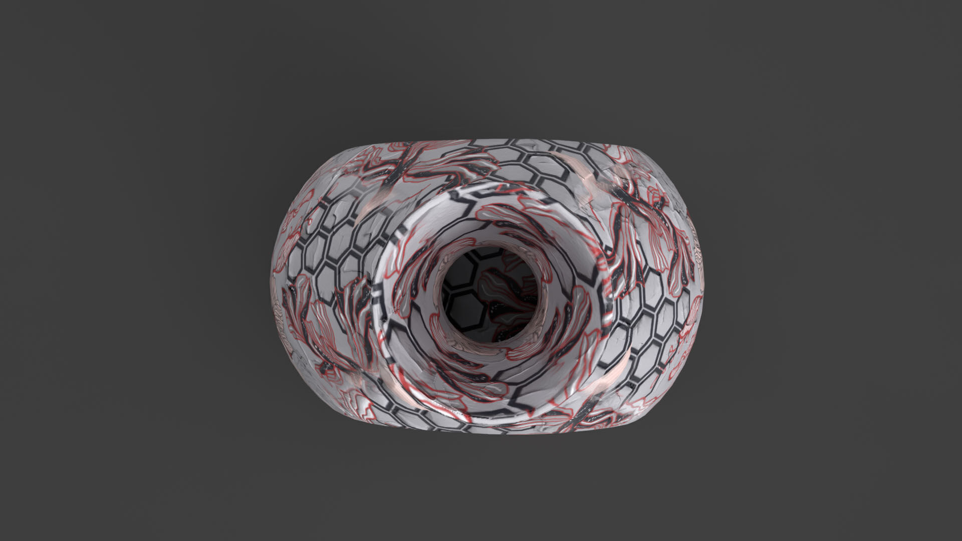 Painted Vase Low-poly 3D model_3