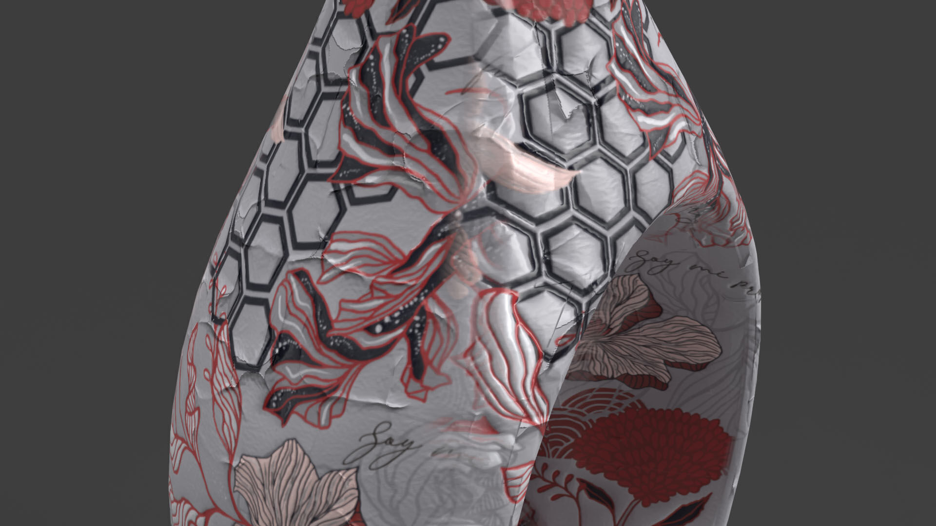 Painted Vase Low-poly 3D model_4