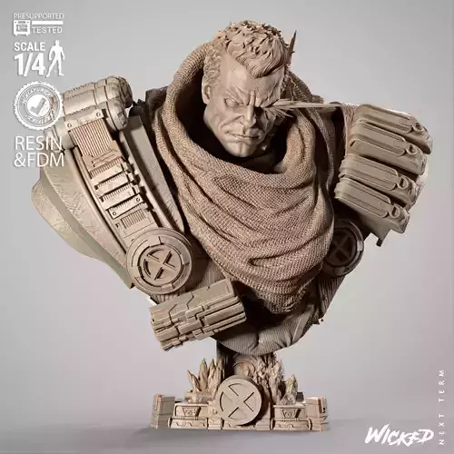 Wicked Marvel Cable Portrait Bust