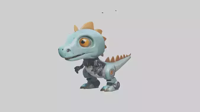 Cartoon Robot Dinosaur model 3D model