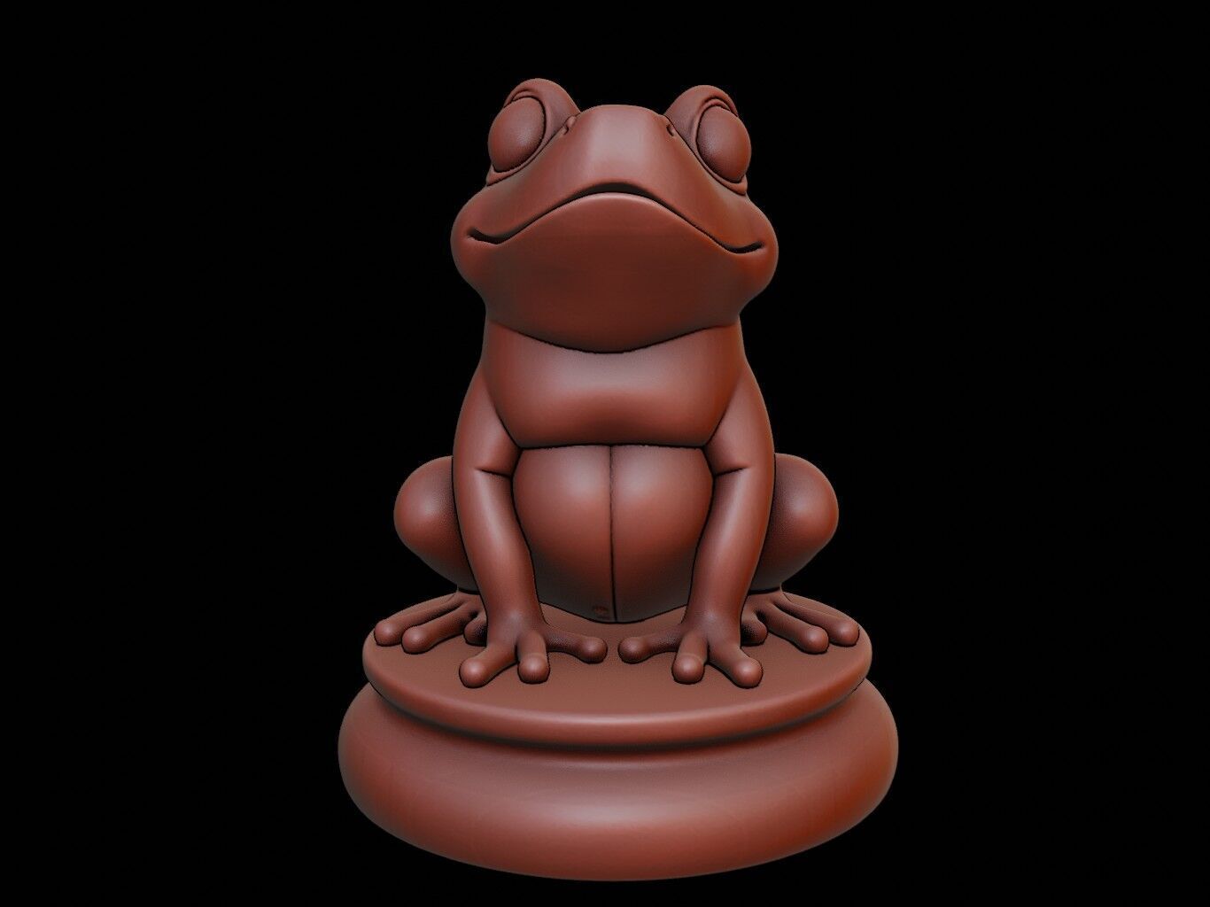 Frog Figure Printable 3D print model_2