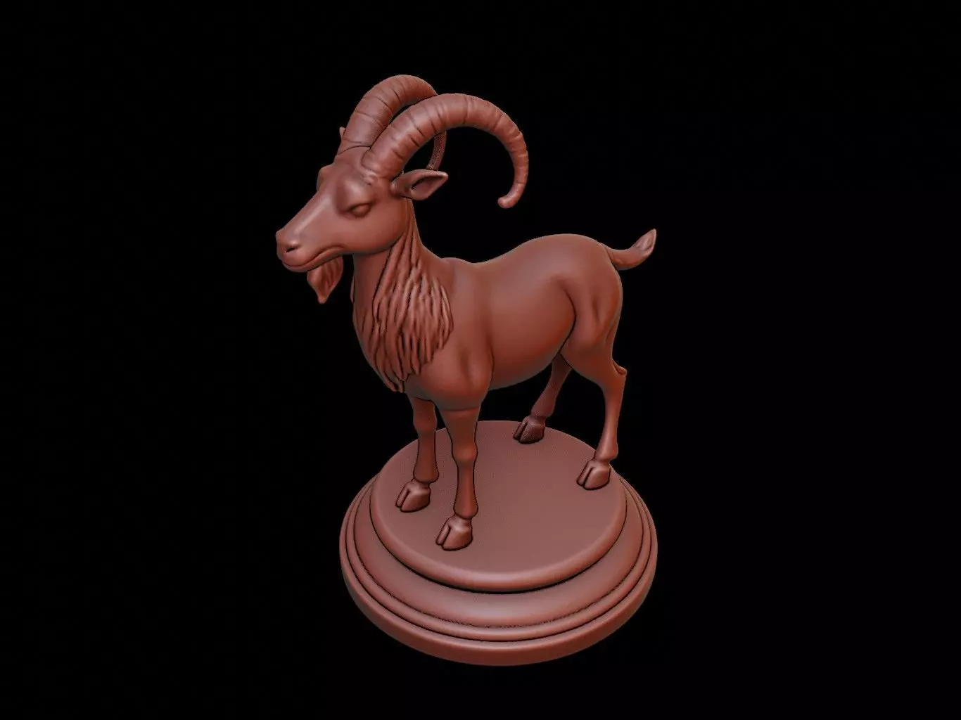 Goat Figure Printable 3D print model_0