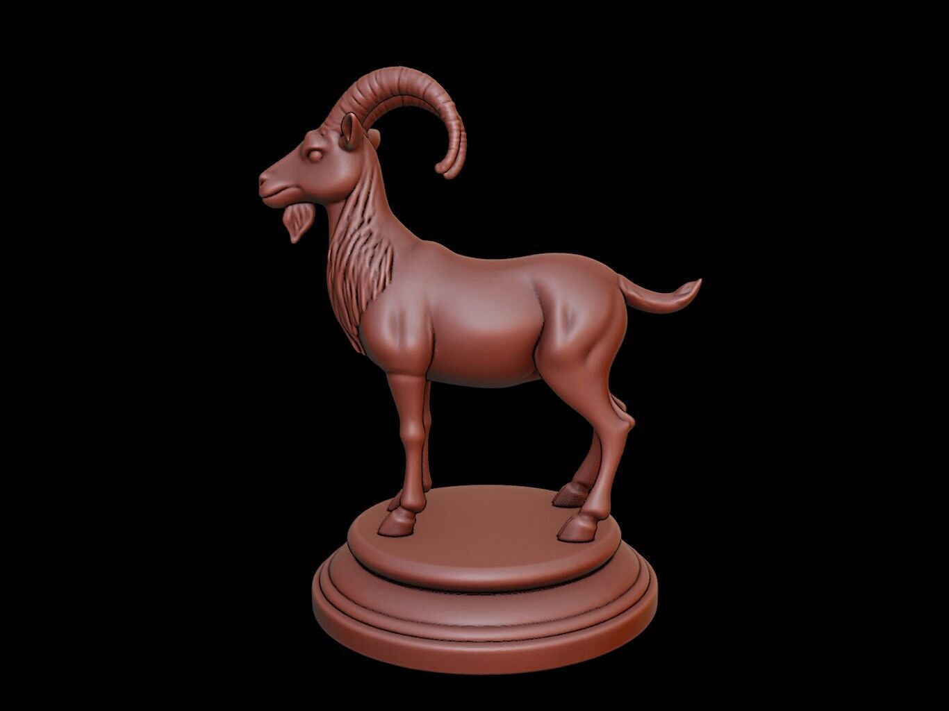 Goat Figure Printable 3D print model_2