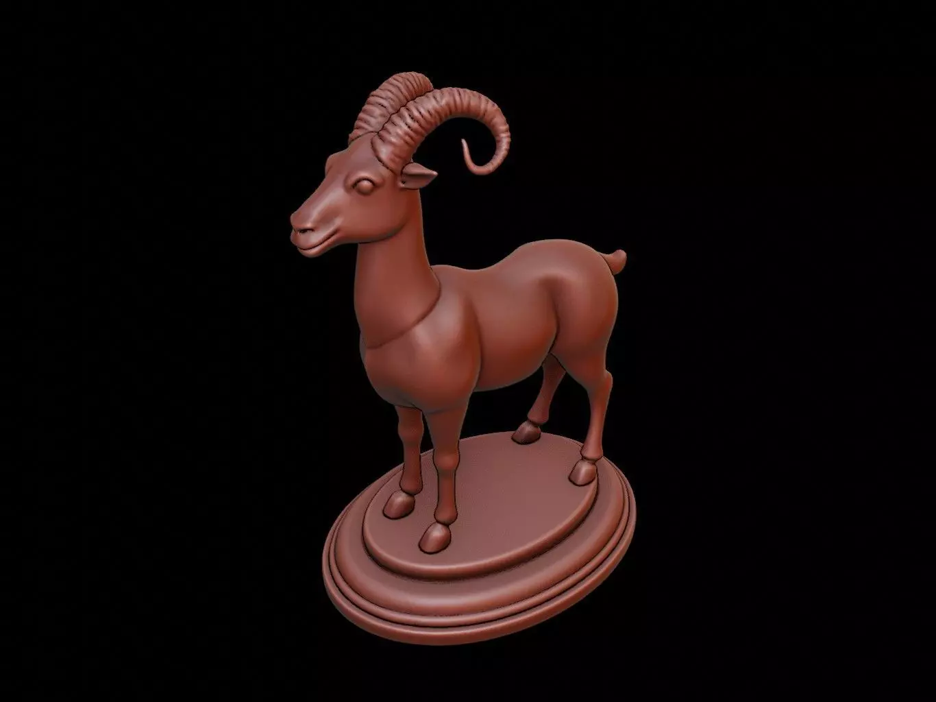 Goat Figure Printable 3D print model_0
