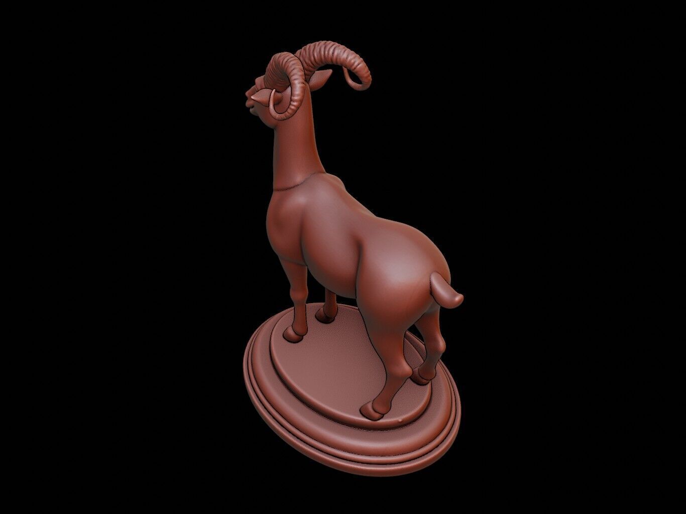 Goat Figure Printable 3D print model_1
