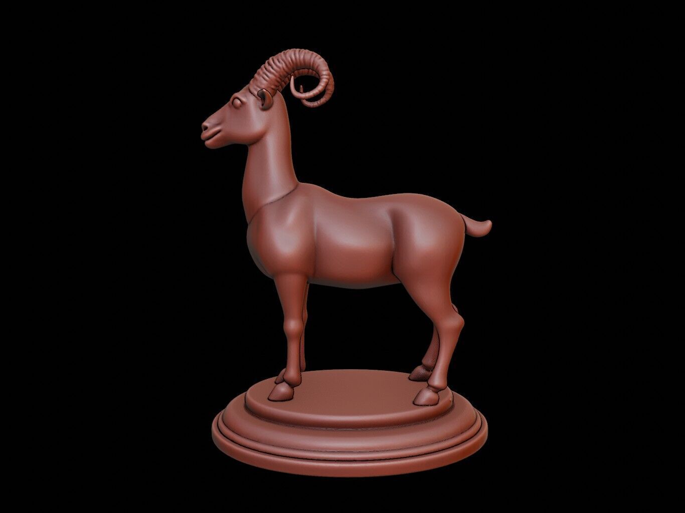 Goat Figure Printable 3D print model_2
