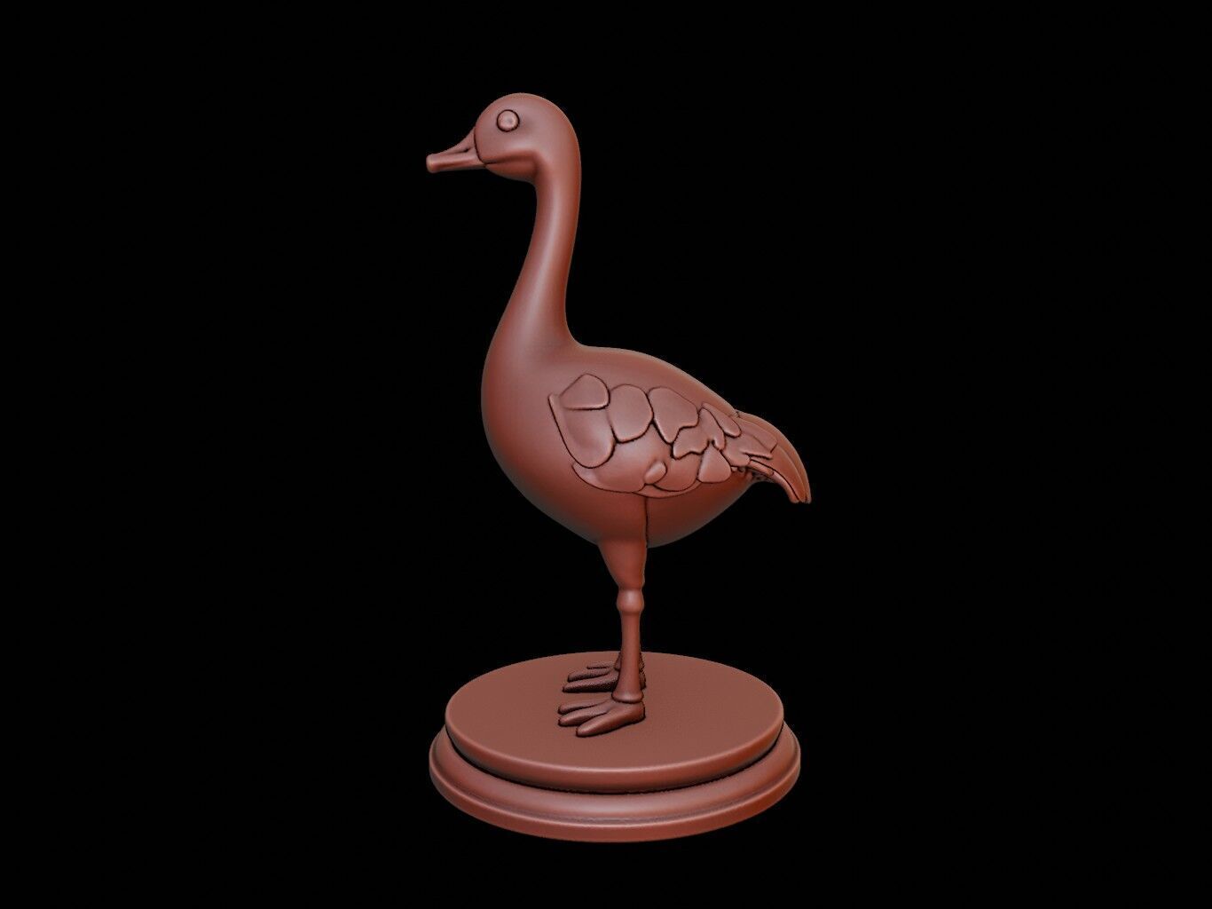 Goose Figure Printable 3D print model_2
