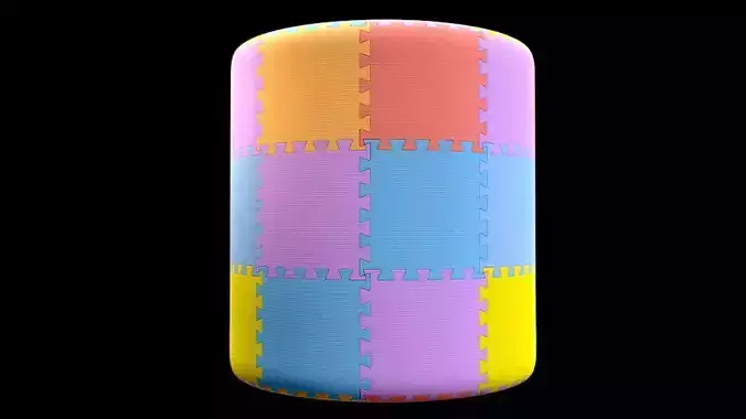 Foam Floor Puzzle Substance PBR material and textures Texture