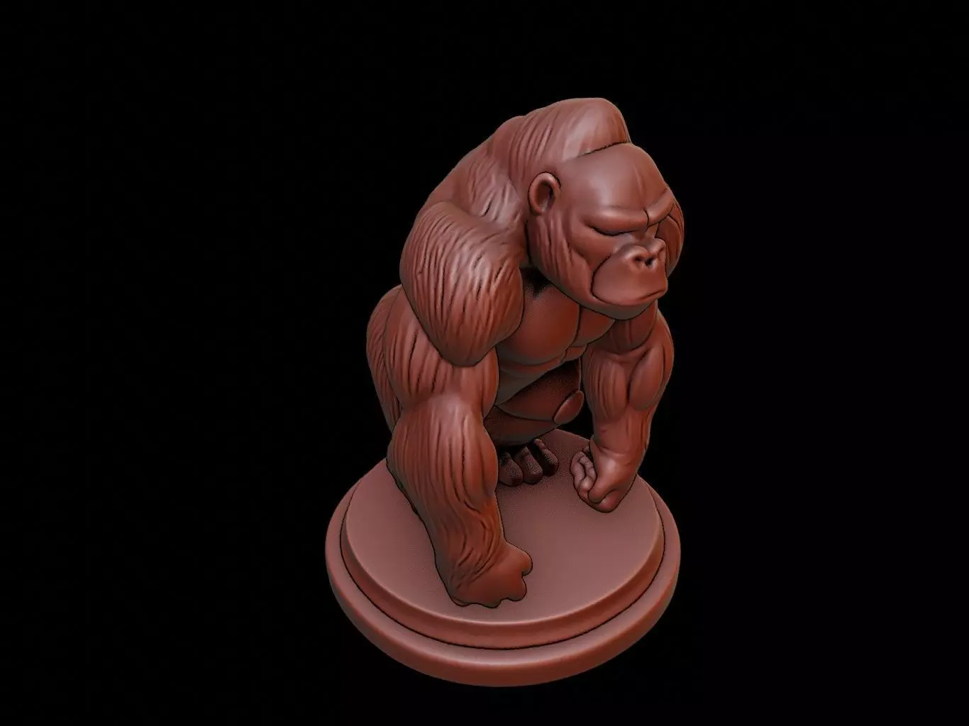 Gorilla Figure Printable 3D print model