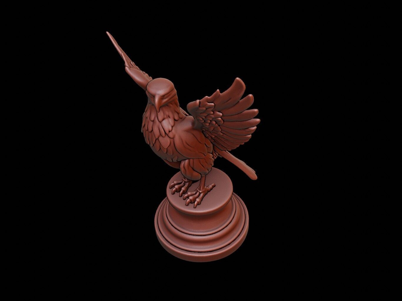 Hawk Figure Printable 3D print model_1
