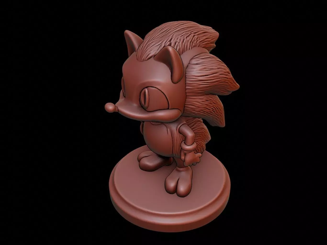 Hedgehog Figure Printable 3D print model_0