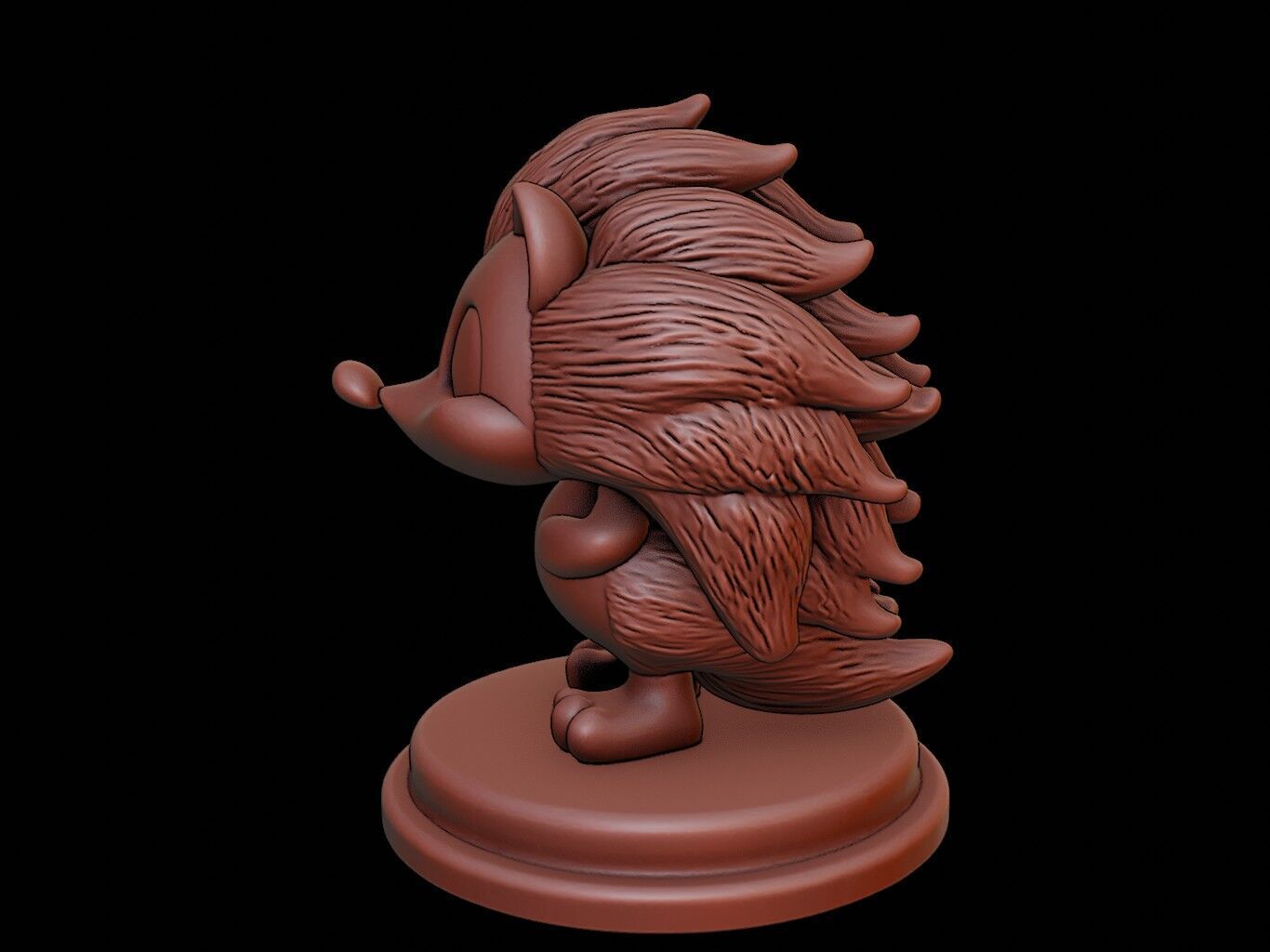 Hedgehog Figure Printable 3D print model_2