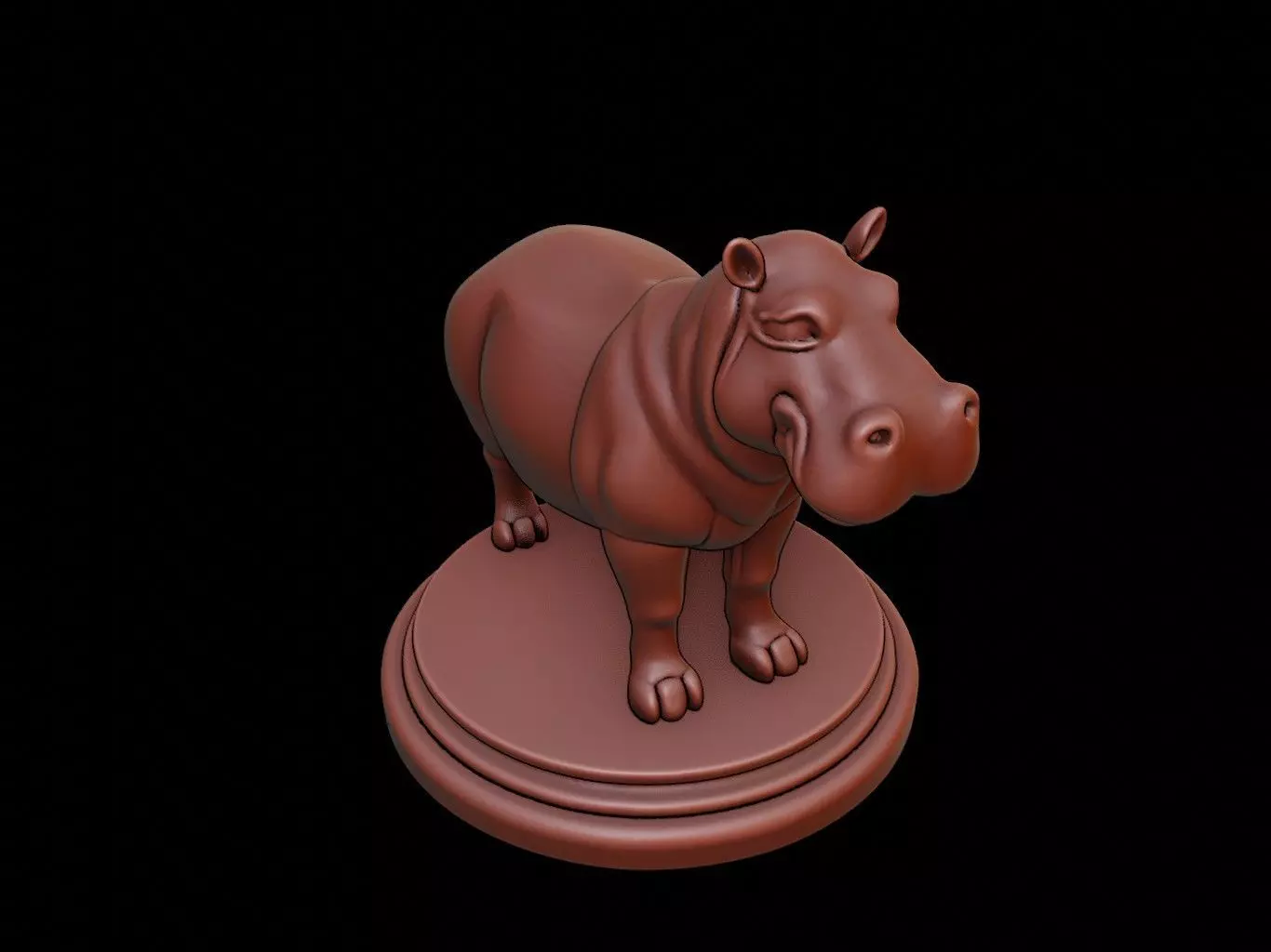 Hippopotamus Figure Printable 3D print model_0