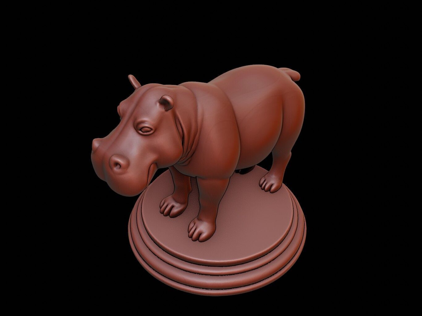 Hippopotamus Figure Printable 3D print model_1