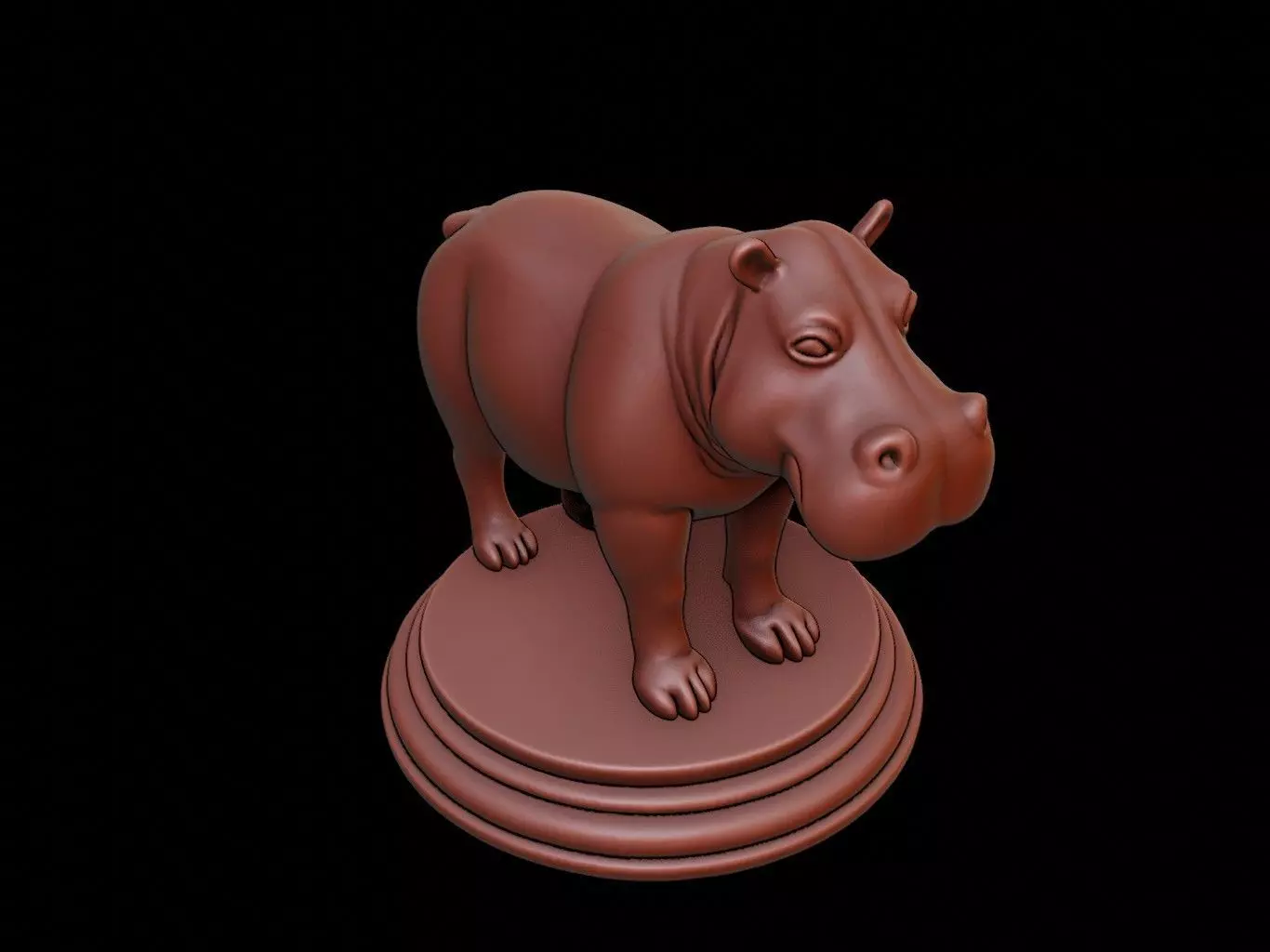 Hippopotamus Figure Printable 3D print model_0