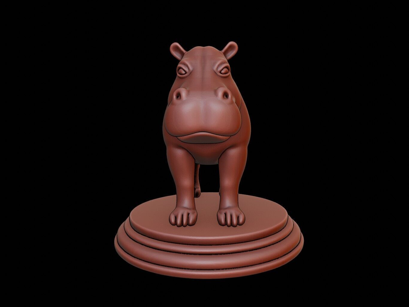 Hippopotamus Figure Printable 3D print model_2