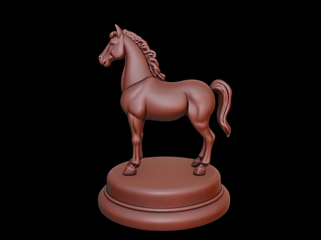Horse Figure Printable 3D print model_2