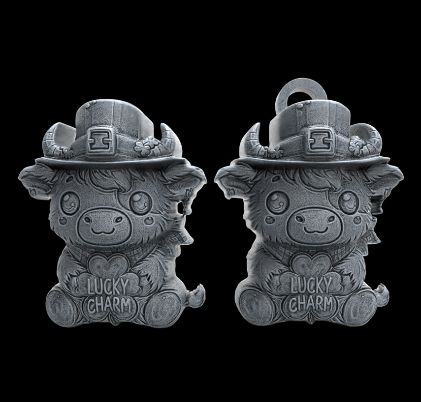 st patrick day cow decor  3D print model_2