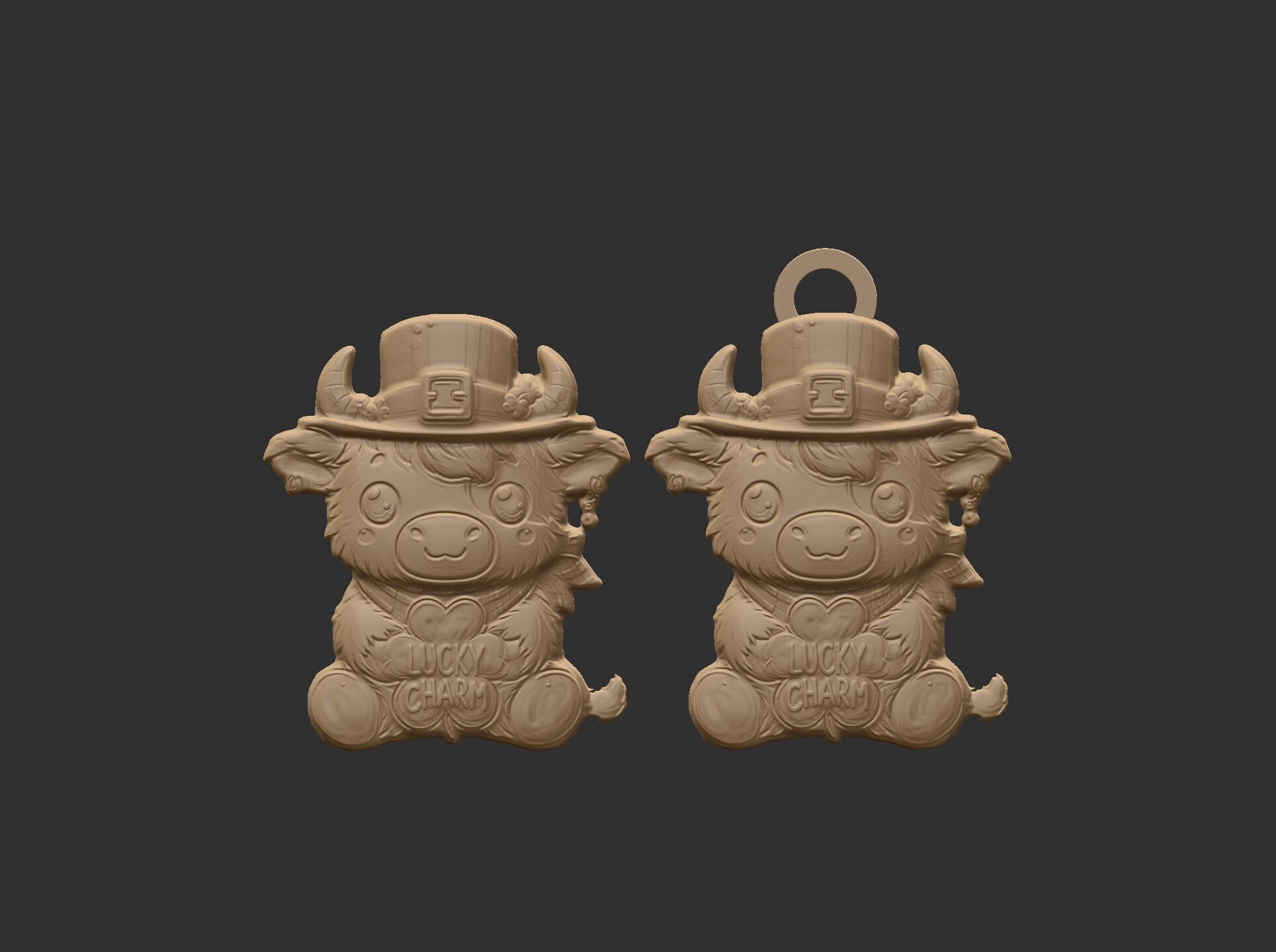 st patrick day cow decor  3D print model_10