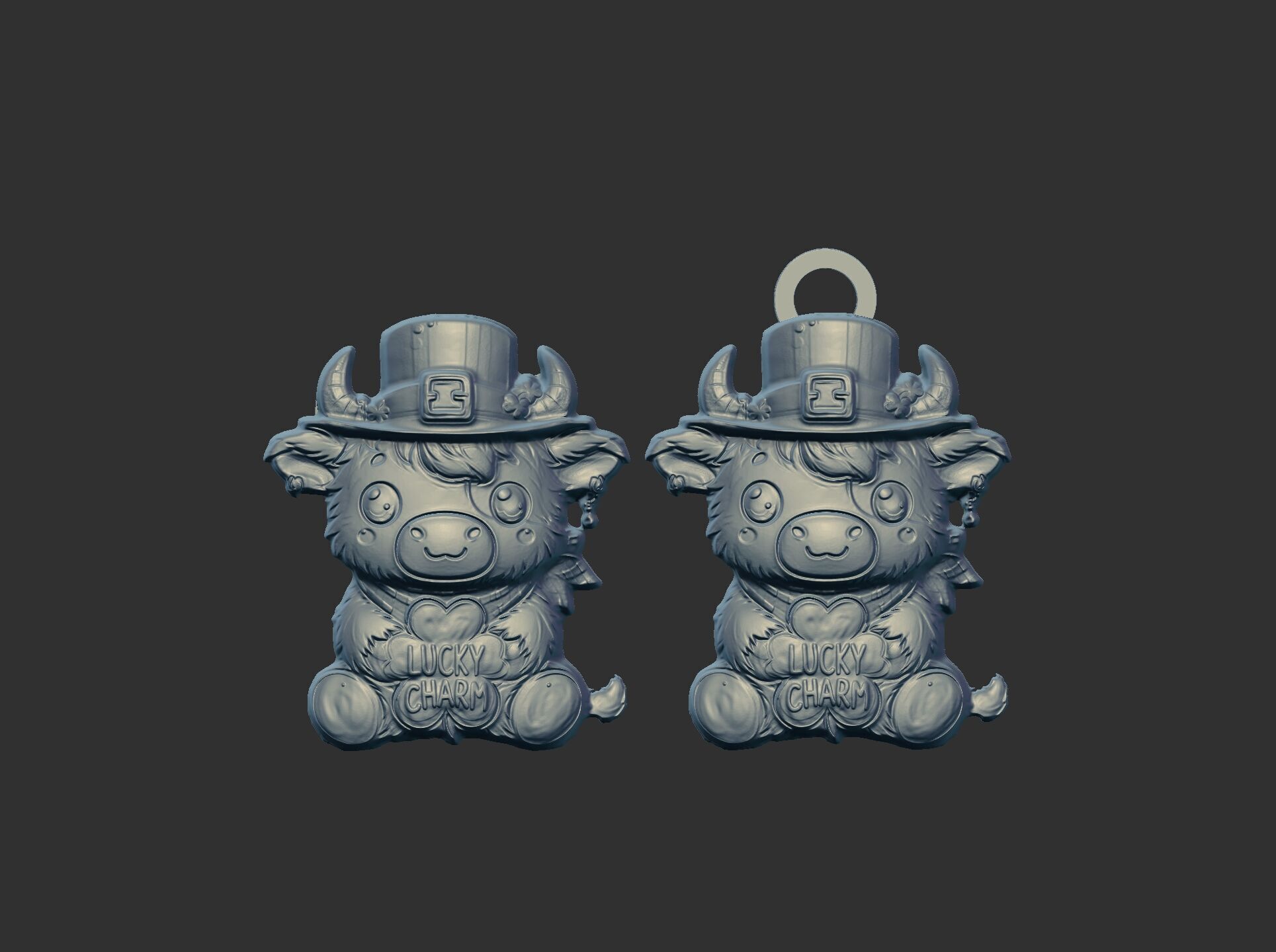 st patrick day cow decor  3D print model_12