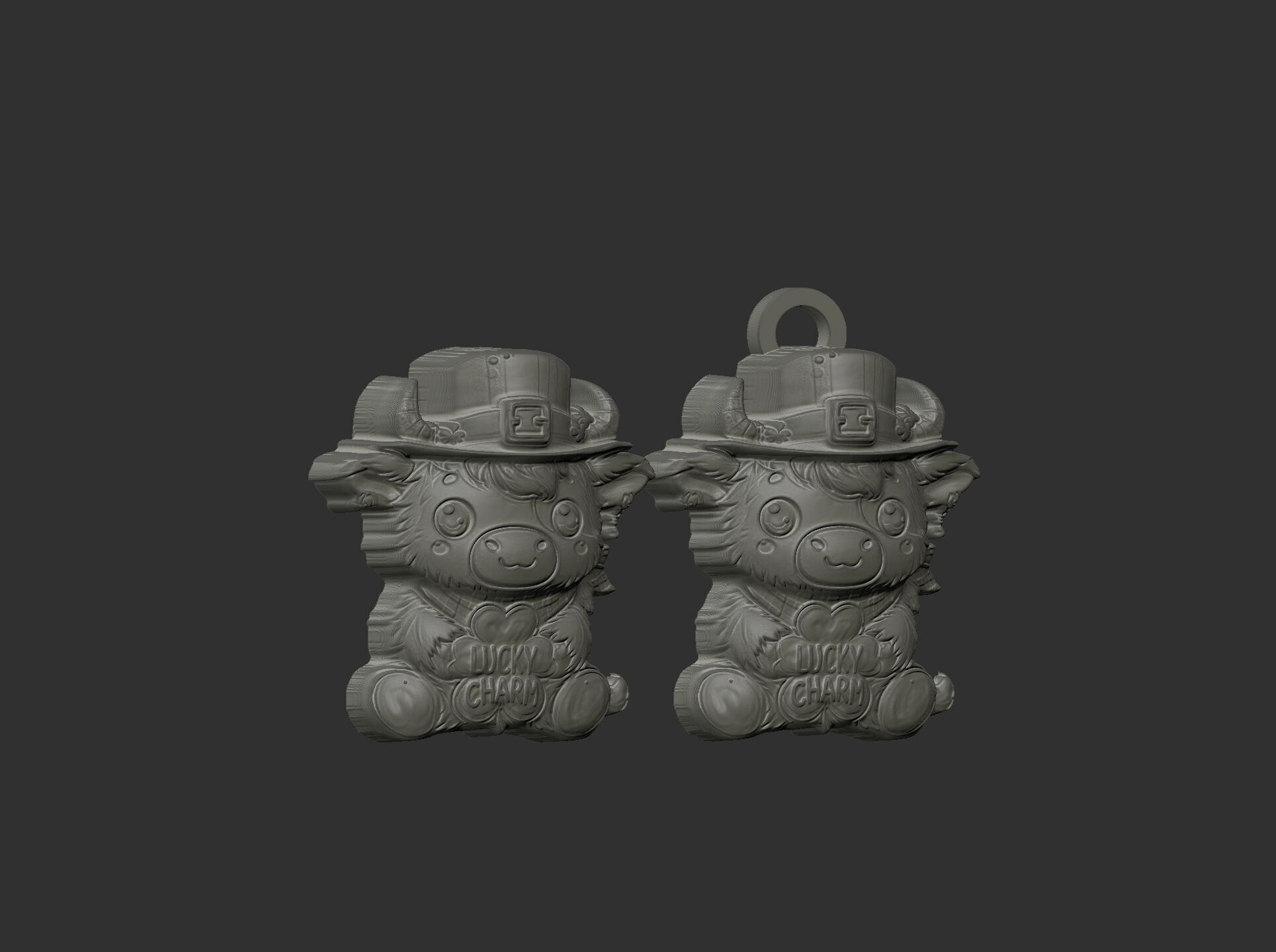 st patrick day cow decor  3D print model_8