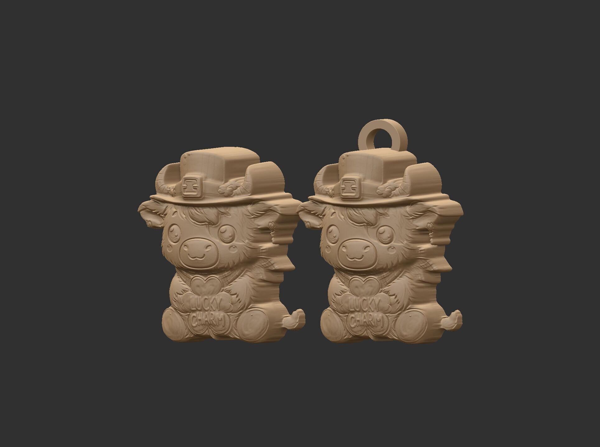 st patrick day cow decor  3D print model_18