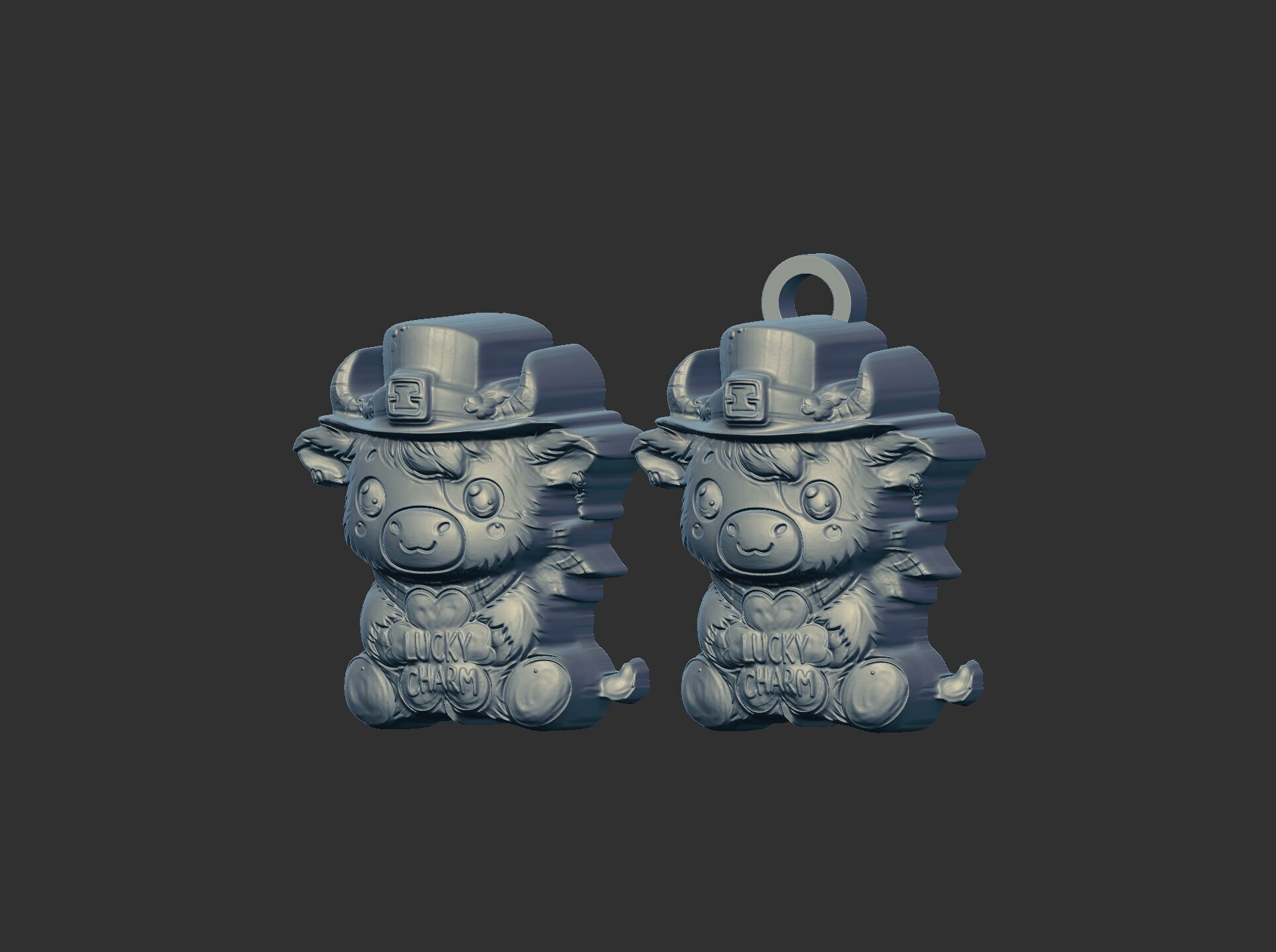 st patrick day cow decor  3D print model_20