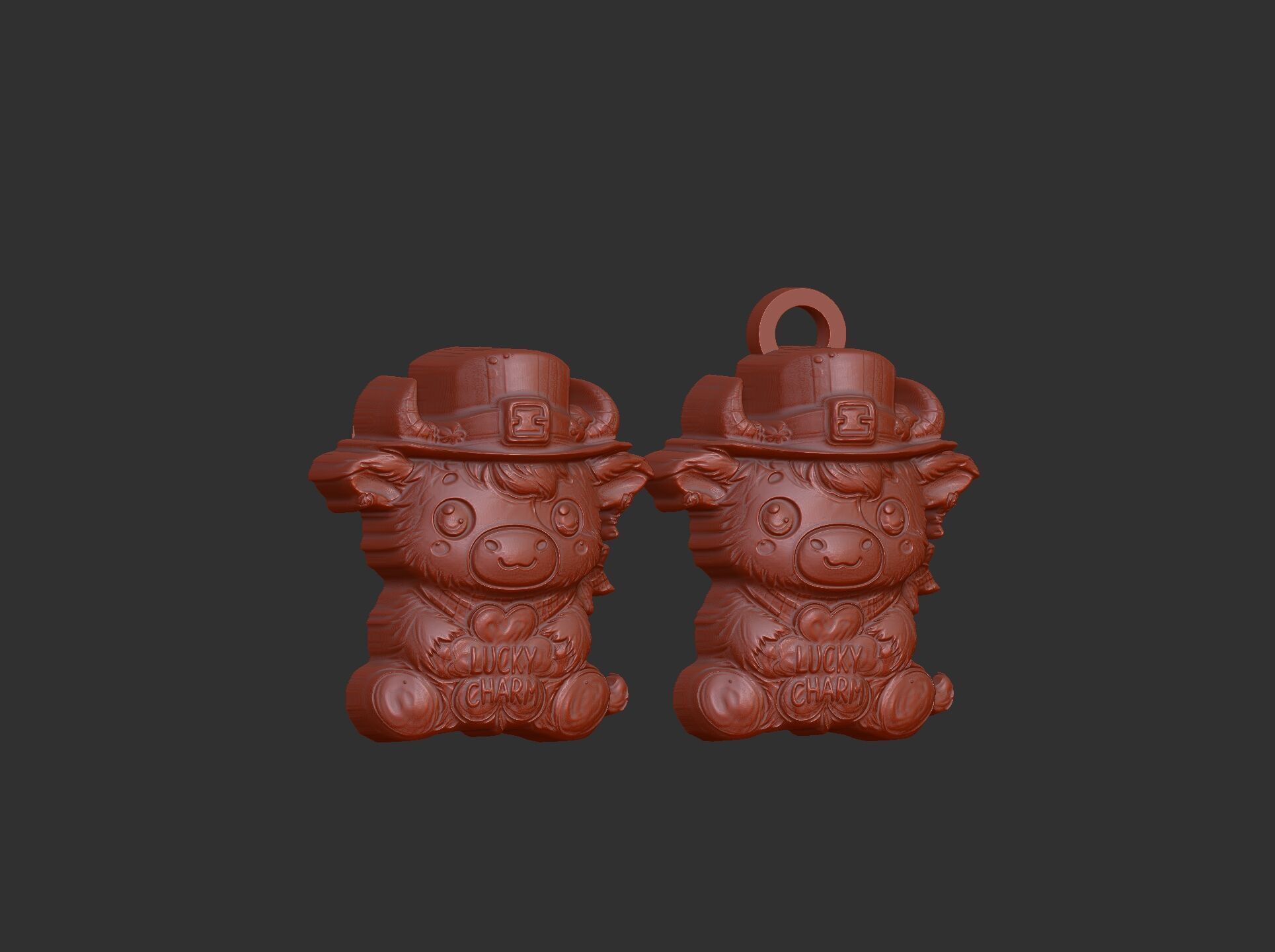 st patrick day cow decor  3D print model_6