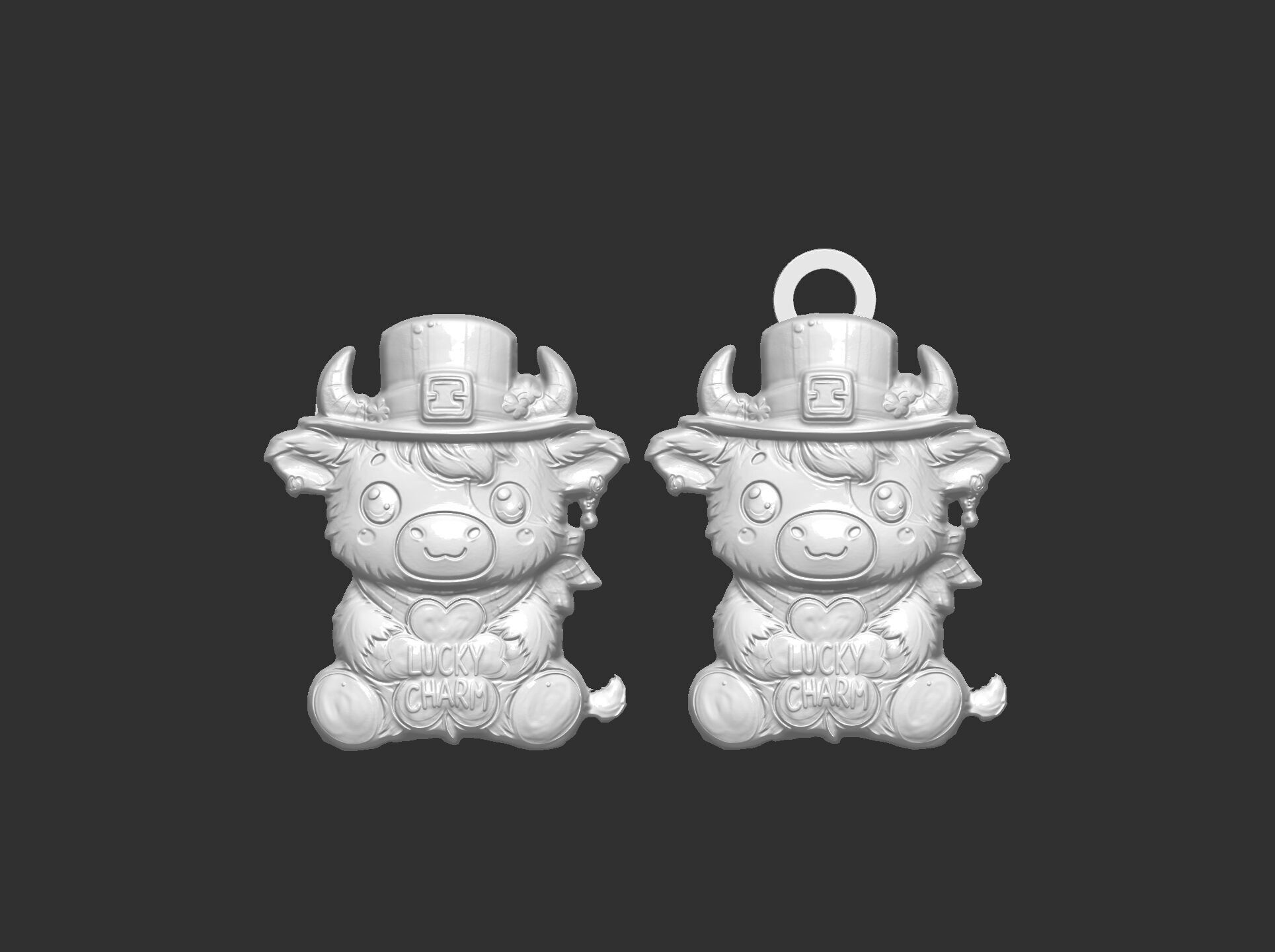 st patrick day cow decor  3D print model_16