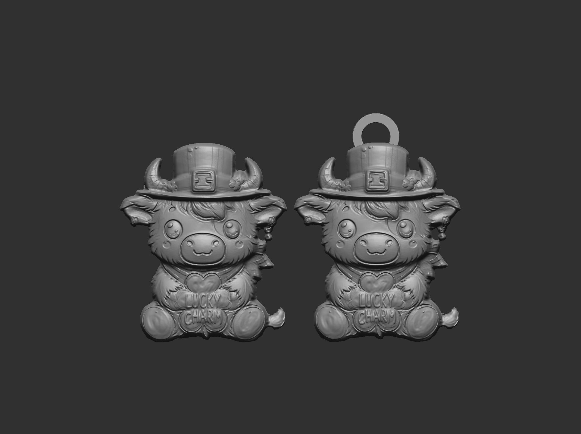 st patrick day cow decor  3D print model_3