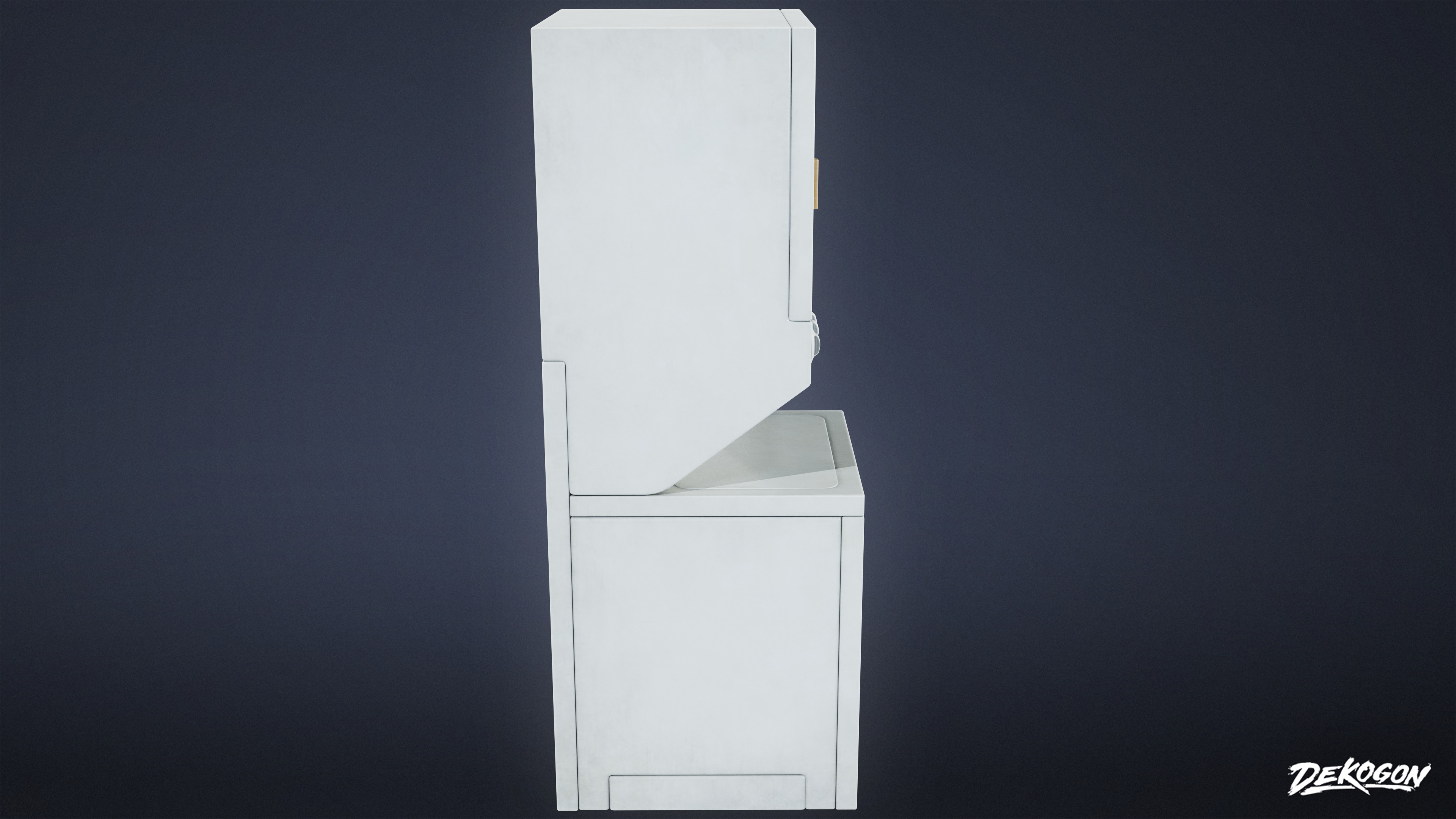 LAUNDROMAT - Standing Laundry Machine 02 - LOW POLY AND NANITE Low-poly 3D model_3