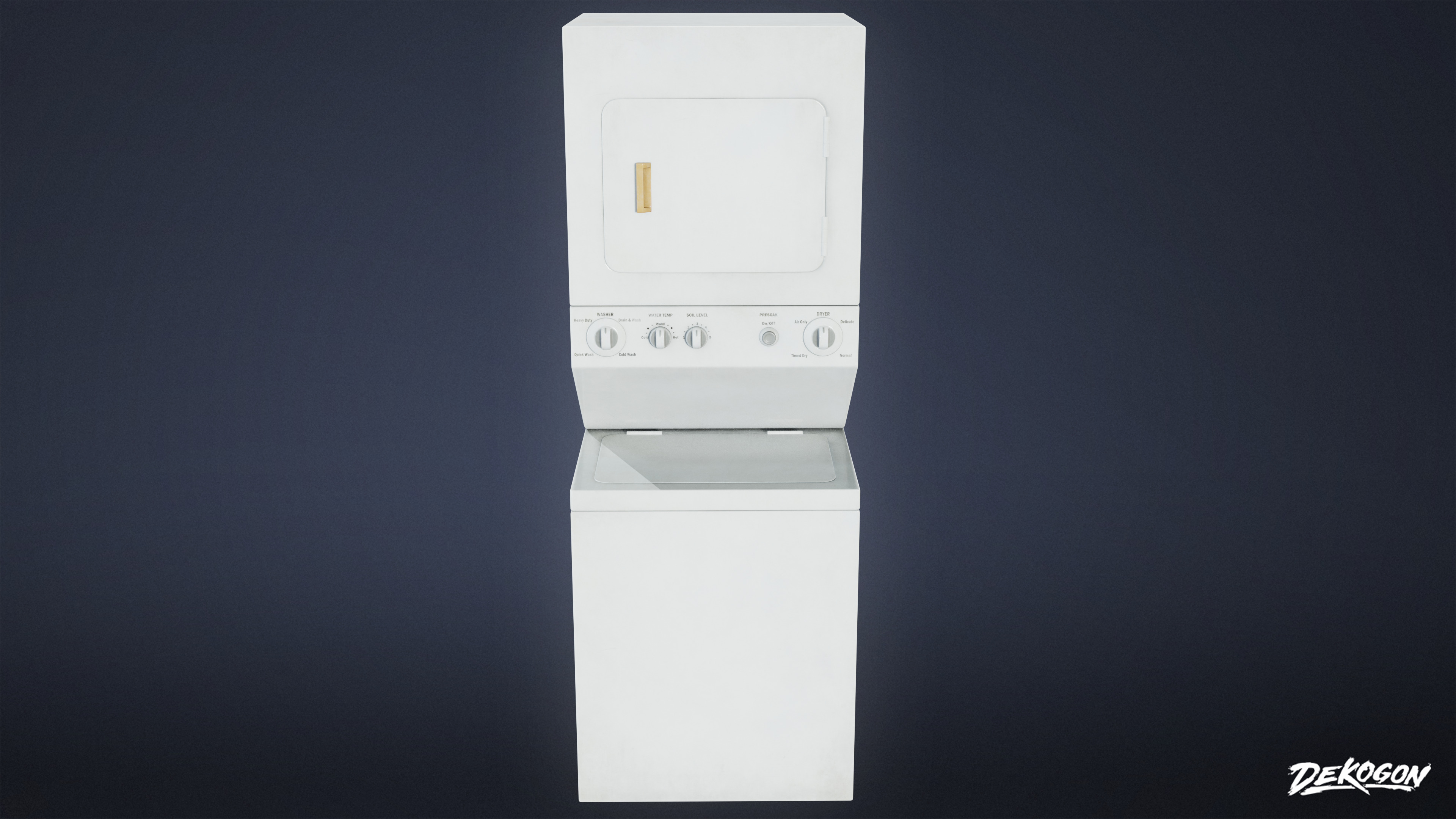 LAUNDROMAT - Standing Laundry Machine 02 - LOW POLY AND NANITE Low-poly 3D model_2